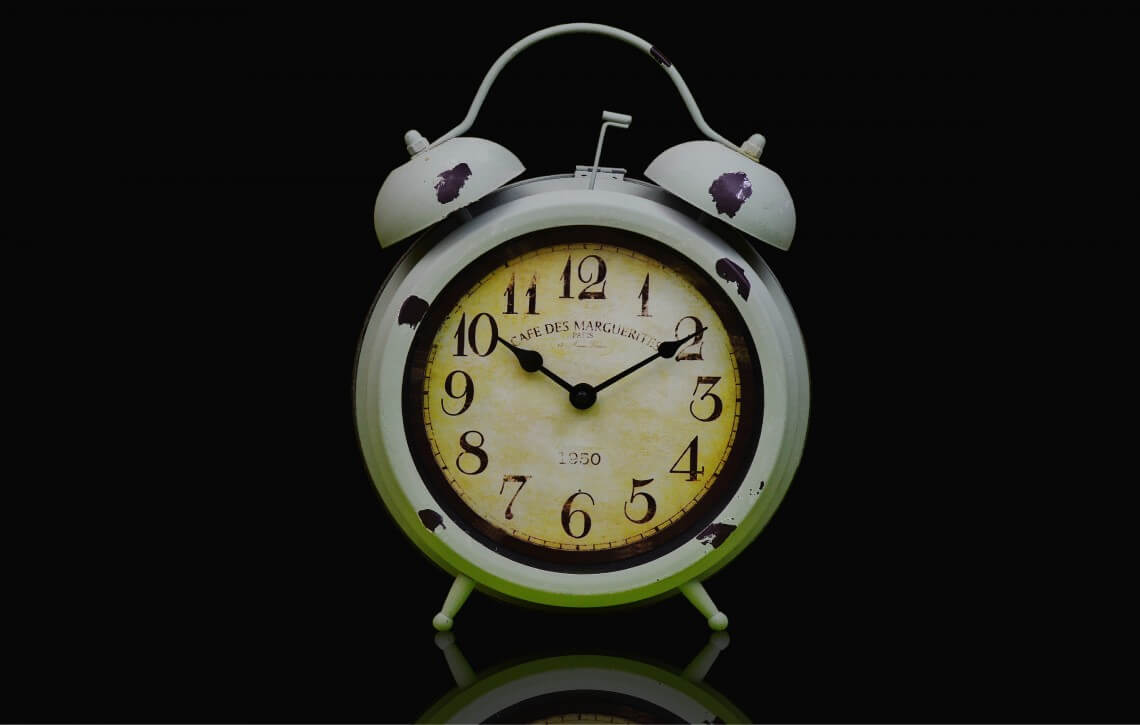 Charlie Bell Alarm Clock - White